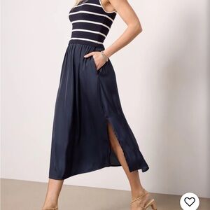 Evereve Wrenly Navy and White Striped Dress
